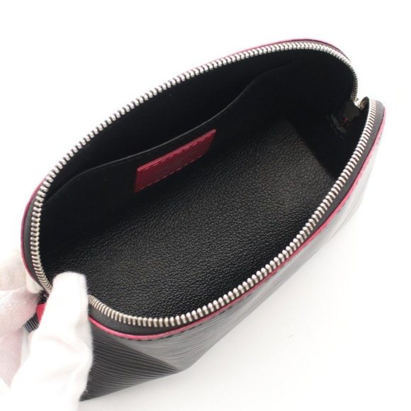 Louis Vuitton Pochette Cosmetic Pouch Epi Leather Black Noir Wallets - Picture 3 of 5